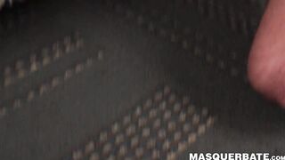 Masked muscular dude skillfully sucked off by gay stranger