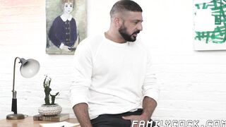 Twink stepson drilled hard by buff step daddy