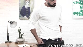 Twink stepson drilled hard by buff step daddy