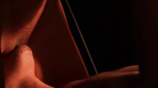 Horny blondes share hard cock in erotic pussy threesome