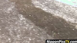 Japanese angels shot on secret cam while peeing outside