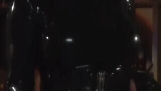 Redhead dominatrix tormenting and strapon fucking bound sub