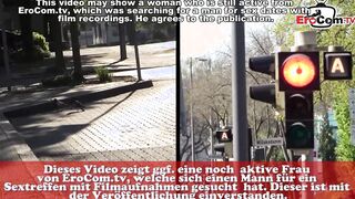 German Schoolgirl teenie make a real userdate casting with stranger dude