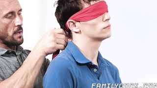 Young stepson barebacked during family threesome