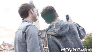 Horny Josh Cavalin loves licking twink BF Zayne Brights hole