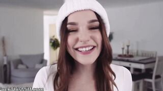A cute brunette stood doggy style in front of her friend for sex - Rissa May