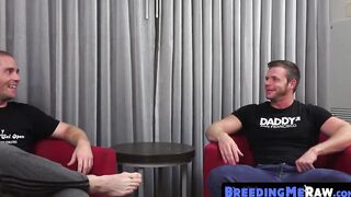 Following a brutal throat fist Mach rides a huge dick raw