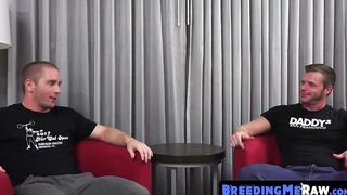 Following a brutal throat fist Mach rides a huge dick raw
