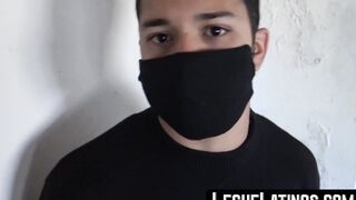 After hardcore fucking for money a shy Latino jock facialized