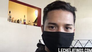 After hardcore fucking for money a shy Latino jock facialized