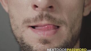 Solo gay jock Bronson Mc Queen teases his long slim cock