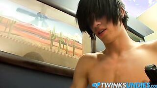 Two twinks plow their assholes while being in their undies