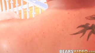 Tattooed bear Cooper Hill banging bald hunk after sensual BJ