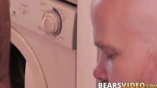 Tattooed bear Cooper Hill banging bald hunk after sensual BJ