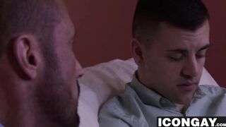 Stiff cock Myles Landon railing Josh Stone deep in the ass