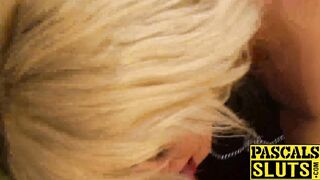 Nora Barcelona deepthroats his big cock and get slammed hard