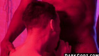 A small gay man is banned search into interracial pounding by an ebony male