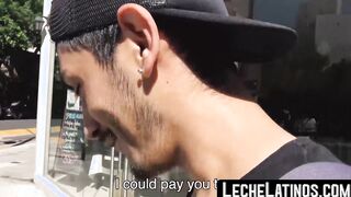 Latino with bare back engages in wild pickup sex and receives a facial