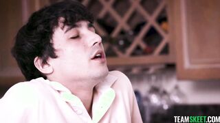 Horny mom watching her stepson fuck