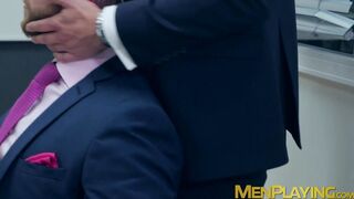 Gay in suit banned search to suck dick and takes anal slamming