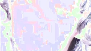 Babes lick each other and give handjob in retro video