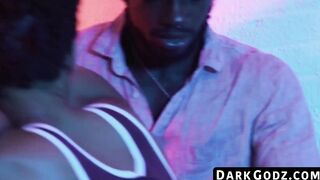 A cute homo is tied up by an ebony stud before he gives his ass a raw bang