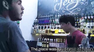 First time Latino doggystyle bareback ends with cum facial