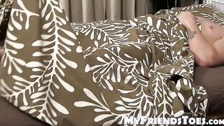 Sleeping stud feet worshiped by mature homosexual freak