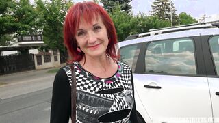 Czech Streets 111 Mrs Irena loves money and cocks