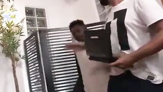 Ruivinha rabuda gostosa no gangbang