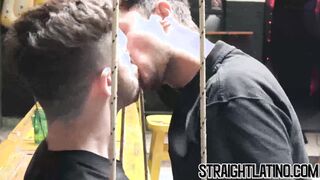Straight Latino jock lets his friend fuck him hard bareback