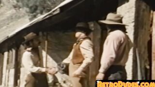 Gay cowpokes having a bash with heaps of cocksucking fun