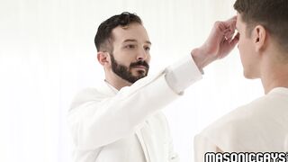 Semen flew from Sage hard dick while Tucker fucked him