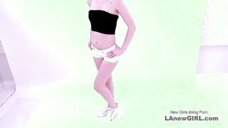 Beautiful Girl gets Cum in Tight Asshole Audition Anal