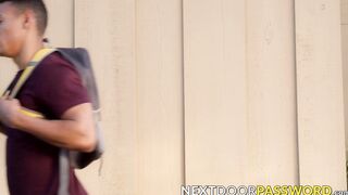 Two muscular studs sucking cocks and pounding raw outdoor