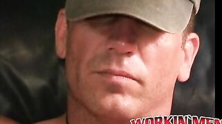 Older dude strips and tugs on his big cock and cums hard