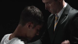Eddie Patrick pounding Dex Devalls tight twink asshole