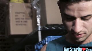 Hot stepbro treated with dick and cum in mouth