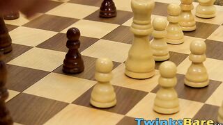 Smart gay Jasper Robinson barebacked by chess playing twink