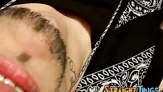Handsome straight badboy Flaco is jacking off his cock solo