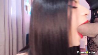 Gorgeous Shemale Deepthroats Her Girlfriend