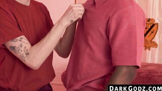 Before being brutally hammered the black man has his big dick sucked