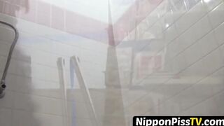 Interest Asian darlings pissing on Japanese secret camera
