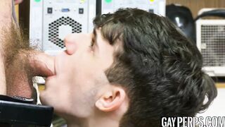 Teen shoplifter stripped and banged by horny gay guard
