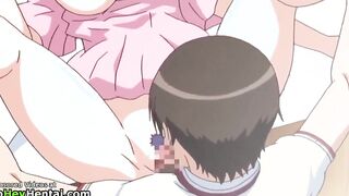 Sensual busty teen satisfies her man