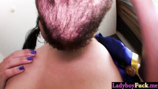 Cosplay and ass fucking with ladyboy