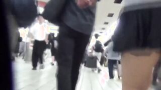 Pissing Japanese darling partaking in her time in open toilette