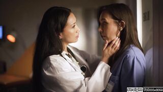 Latin milf doctor seduce nurse to comply