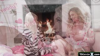 Teen Emma Rosie anal by tgirl Jade Venus
