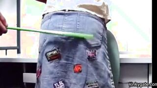 Caning chinese stepdaughter due slutty panties